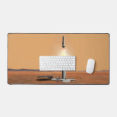Ein aufsteigendes Fahrzeug Verlasse Mars. 2 Schreibtischunterlage (Tastatur & Maus)
