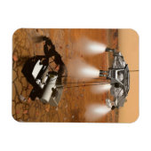 Ein aufsteigendes Fahrzeug Verlasse Mars. Magnet (Horizontal)