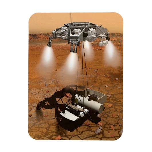 Ein aufsteigendes Fahrzeug Verlasse Mars. Magnet (Vertikal)