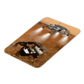 Ein aufsteigendes Fahrzeug Verlasse Mars. Magnet (Linke Seite)