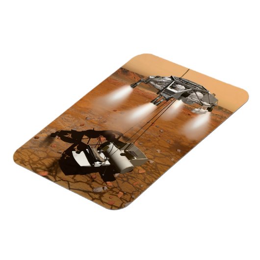 Ein aufsteigendes Fahrzeug Verlasse Mars. Magnet (Linke Seite)