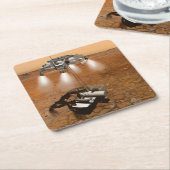 Ein aufsteigendes Fahrzeug Verlasse Mars. Rechteckiger Pappuntersetzer (angewinkelt)