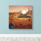 Ein aufsteigendes Mars Leinwanddruck (Insitu (Holzboden))
