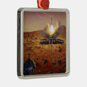 Ein aufsteigendes Mars Ornament Aus Metall (Rechts)