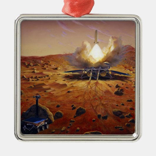 Ein aufsteigendes Mars Ornament Aus Metall (Vorne)