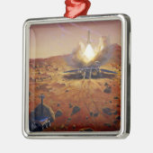 Ein aufsteigendes Mars Ornament Aus Metall (Links)
