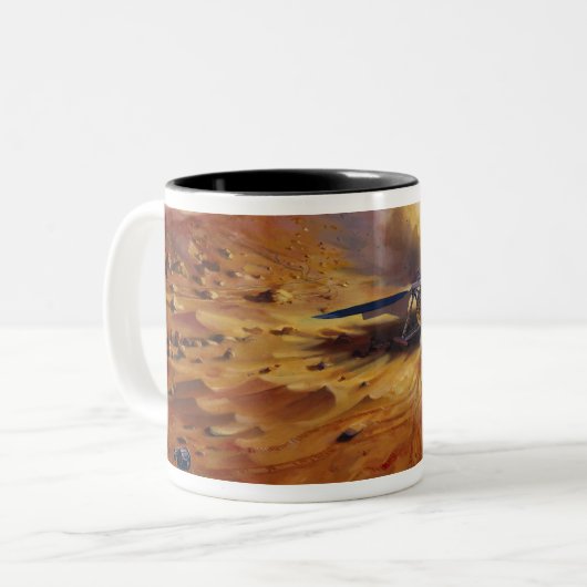 Ein aufsteigendes Mars Zweifarbige Tasse (Vorderseite Links)