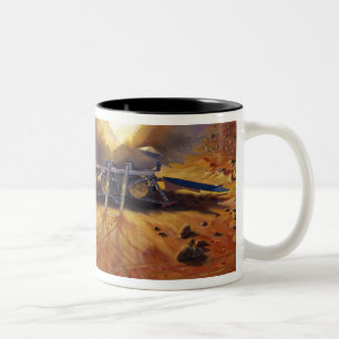 Ein aufsteigendes Mars Zweifarbige Tasse