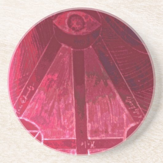 ein Auge, das Sie beobachtet Sandstein Untersetzer (Vorne)