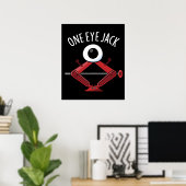 Ein Auge Jack Funny Car Jack Puff Dark BG Poster (Heimbüro)