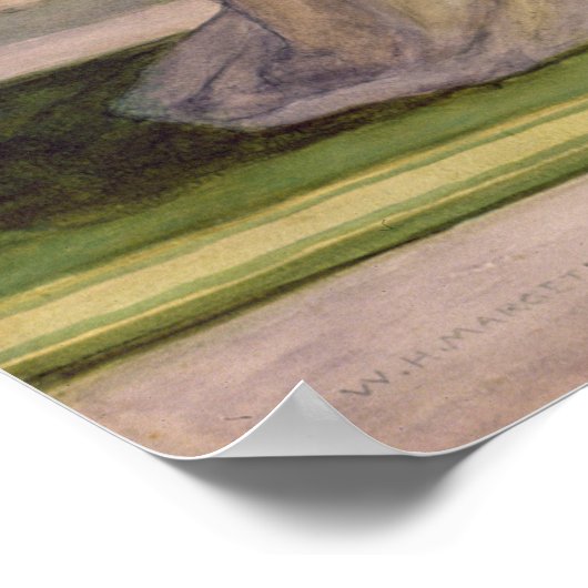 Ein Augenblick der Reflexion, 1909 Poster (Ecke)