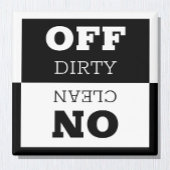 Ein/Aus Gebrauchsschild & sauber / Geschirrspüler Magnet