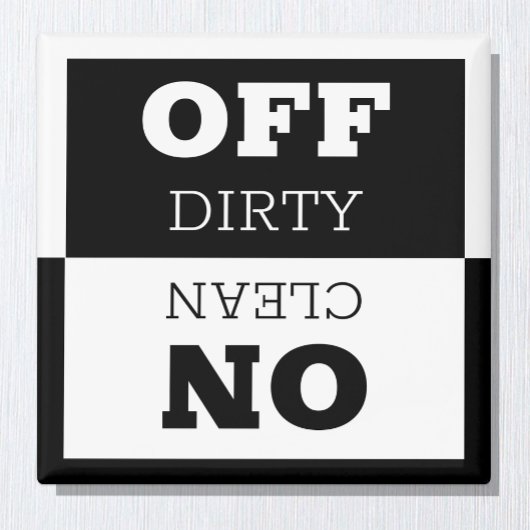 Ein/Aus Gebrauchsschild & sauber / Geschirrspüler Magnet