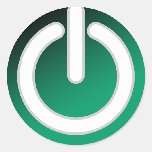 Ein/Aus-Power-Schalter im Standby-Modus Runder Aufkleber (Vorderseite)