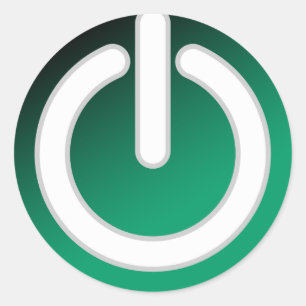 Ein/Aus-Power-Schalter im Standby-Modus Runder Aufkleber