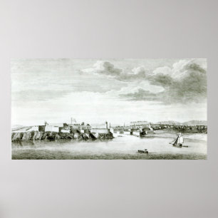Ein Ausblick auf das Burgmuseum und die Stadt Moro Poster