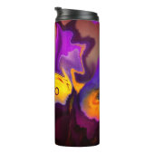Ein Ausbruch von Lila und gelb Thermosbecher (Nach rechts gedreht)