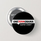 Ein Ausdruck Obama - Spiel vorbei Button (Vorne & Hinten)