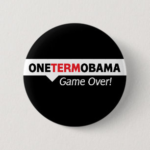 Ein Ausdruck Obama - Spiel vorbei Button