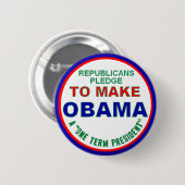 Ein Ausdruck-Präsident Button (Vorne & Hinten)