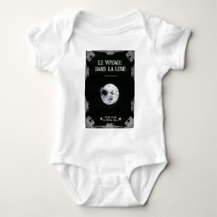 Ein Ausflug zum Mond Vintag Retro Französisches Ki Baby Strampler