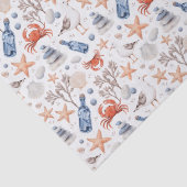 Ein Ausflug zum Strand - Wasserfarbenmuster Seidenpapier (Detail)