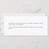 Ein ausgeklügeltes "Danke!" Karte (Rückseite)