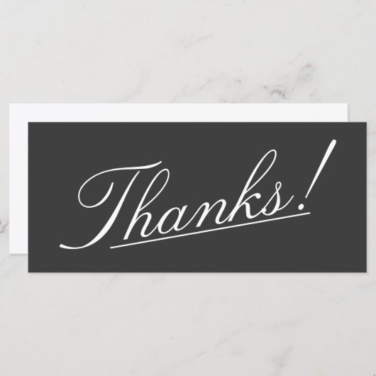 Ein ausgeklügeltes "Danke!" Karte (Vorne/Hinten)