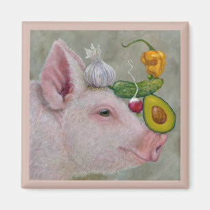 Ein ausgewogener Lunchmagnet Magnet