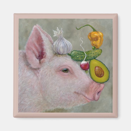 Ein ausgewogener Lunchmagnet Magnet (Vorne)