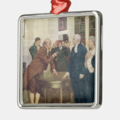 Ein Ausschuss der Patrioten, die ein Ultimatum Silbernes Ornament (Links)