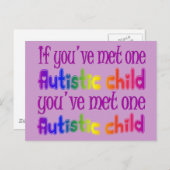 Ein autistisches Kind Postkarte (Vorne/Hinten)