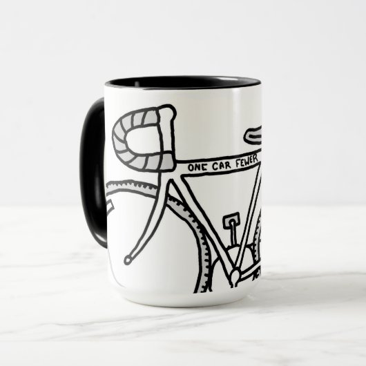 Ein Auto-weniger/eins weniger Tasse (Vorderseite Links)