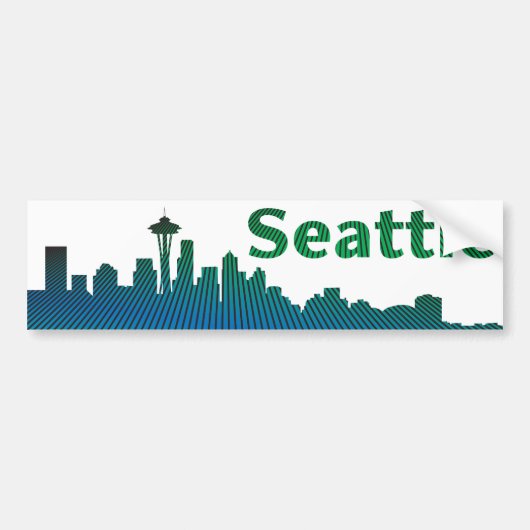 Ein Autoaufkleber von Seattle (Vorne)