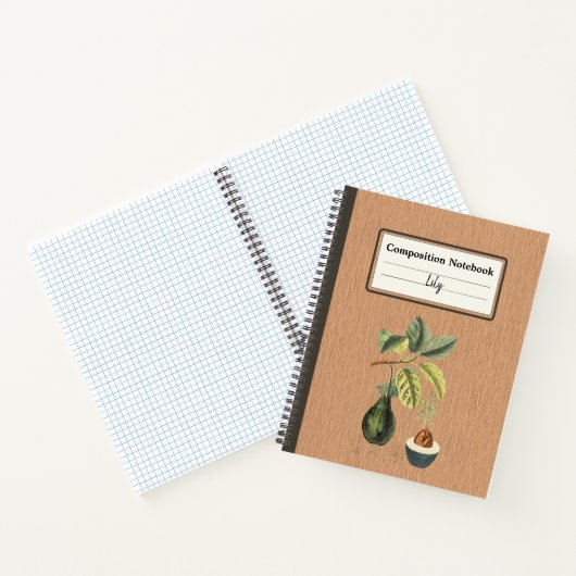 Ein Avocado auf einer Zweigstelle Personalisiert Notizblock (Innenseite)