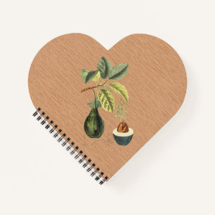 Ein Avocado auf einer Zweigstelle Personalisiert Notizblock