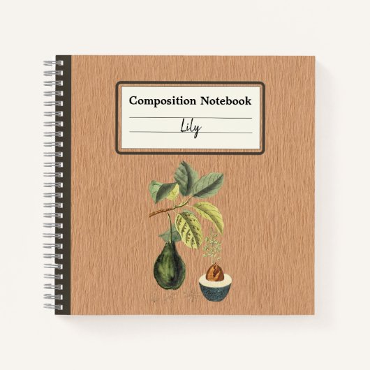 Ein Avocado auf einer Zweigstelle Personalisiert Notizblock (Vorderseite)