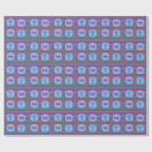 Ein Aztekisches Helles Tribal Monogram Spaß am Geb Geschenkpapier (Flach)