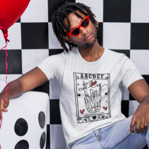 Ein B C D E F Du verrückter Valentinstag T-Shirt