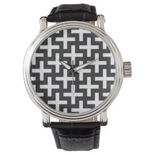 Ein b&w kopiert gemacht mit "plus" Zeichen Armbanduhr