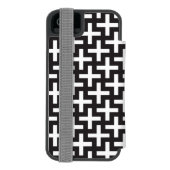 Ein b&w kopiert gemacht mit "plus" Zeichen Incipio iPhone Geldbeutel-Hülle (Folio Rückseite)
