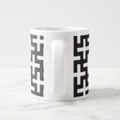 Ein b&w kopiert gemacht mit "plus" Zeichen Jumbo-Tasse (Rückseite)