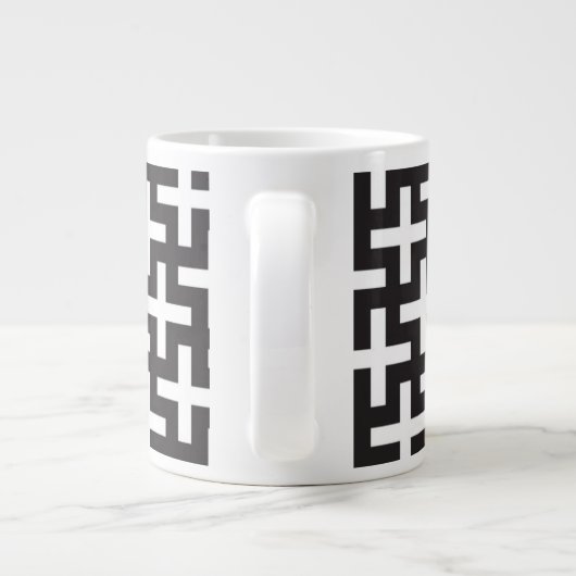 Ein b&w kopiert gemacht mit "plus" Zeichen Jumbo-Tasse (Rückseite)