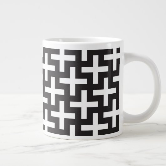 Ein b&w kopiert gemacht mit "plus" Zeichen Jumbo-Tasse (Rechts)