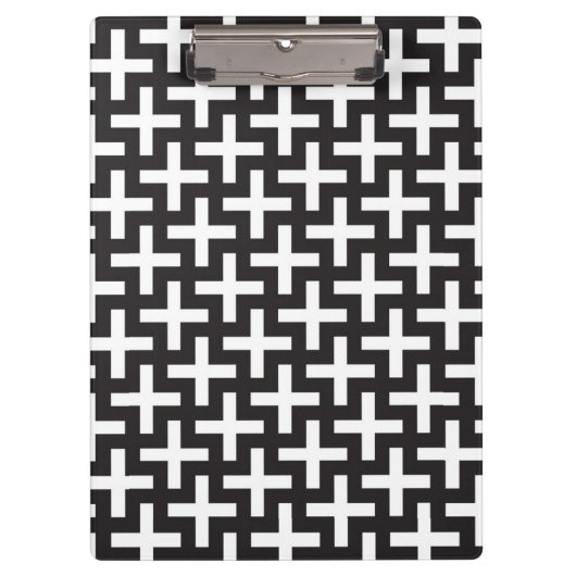 Ein b&w kopiert gemacht mit "plus" Zeichen Klemmbrett (Vorderseite)