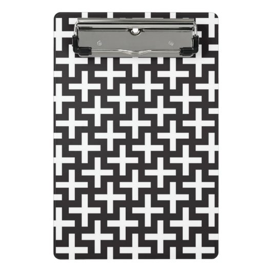 Ein b&w kopiert gemacht mit "plus" Zeichen Mini Klemmbrett (Vorderseite)
