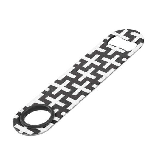 Ein b&w kopiert gemacht mit "plus" Zeichen Speed Flaschenöffner (Rückseite Schrägansicht)