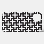 Ein b&w-Muster mit einem Pluszeichen Case-Mate iPhone Hülle (Rückseite (Horizontal))
