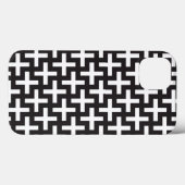 Ein b&w-Muster mit einem Pluszeichen Case-Mate iPhone Hülle (Rückseite (Horizontal))