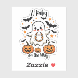 Ein Baby auf dem Weg Pastel Ghost Schwangerschaft  Aufkleber